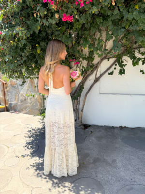 VESTIDO CONSTANZA CREMA ENCAJE