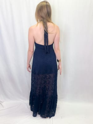VESTIDO CONSTANZA AZUL MARINO ENCAJE