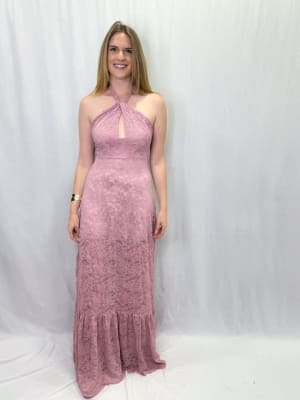 VESTIDO CONSTANZA ROSADO ENCAJE