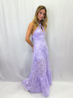 VESTIDO CONSTANZA LAVANDA ENCAJE