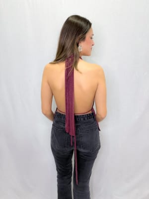 POLERA ADELA BURDEO BRILLO