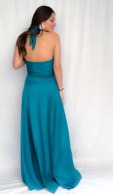 VESTIDO JAVIERA TURQUESA
