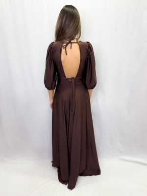 VESTIDO GUADALUPE CHOCOLATE DUPONT