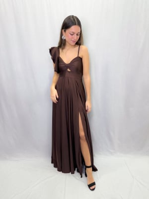 VESTIDO PILI CHOCOLATE DUPONT