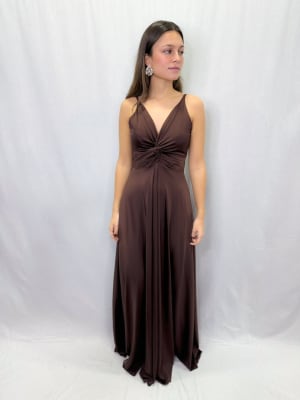 VESTIDO JOSEFA CHOCOLATE DUPONT