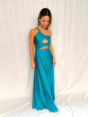 VESTIDO TRINIDAD TURQUESA