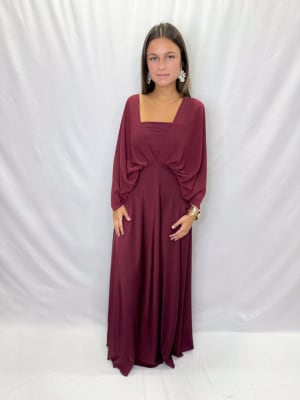 VESTIDO MACARENA BURDEO