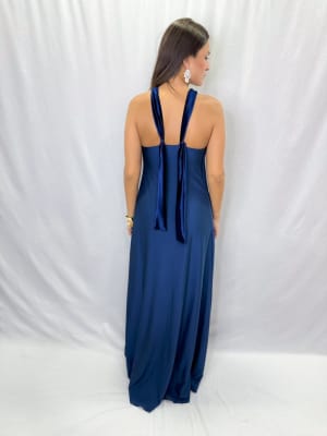 VESTIDO VALENTINA AZUL MARINO