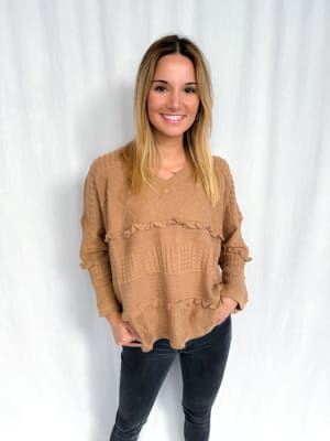 CHALECO SARA CAMEL