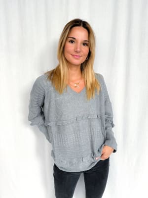CHALECO SARA GRIS