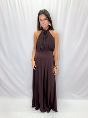 VESTIDO MACARENA CHOCOLATE