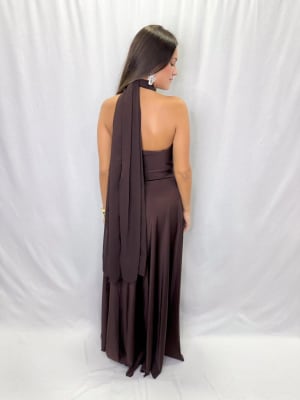 VESTIDO MACARENA CHOCOLATE