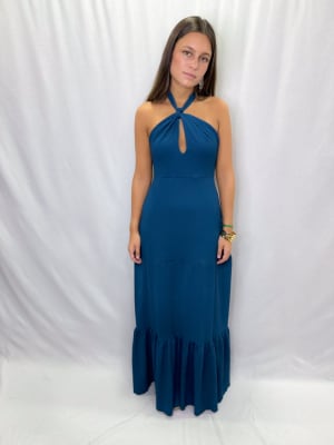 VESTIDO CONSTANZA PETROLEO FRUKO