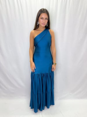 VESTIDO LAURA AZUL PETROLEO