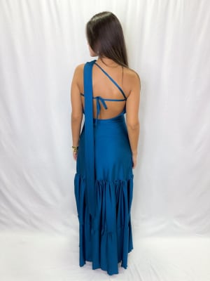 VESTIDO LAURA AZUL PETROLEO