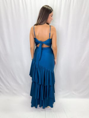VESTIDO ASUNCION AZUL PETROLEO