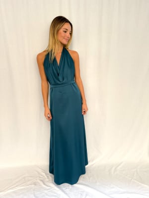 VESTIDO NICOLE PETROLEO
