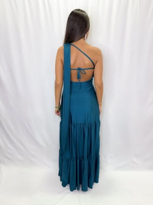 VESTIDO LAURA VERDE PETROLEO
