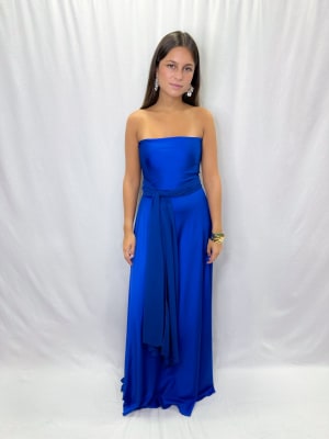 VESTIDO MACARENA AZUL REY