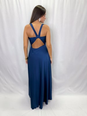 VESTIDO ANTONELLA AZUL MARINO