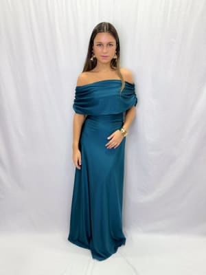 VESTIDO MARTINA VERDE PETROLEO