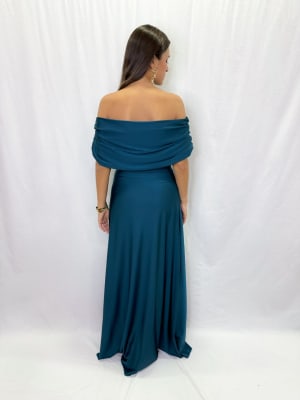 VESTIDO MARTINA VERDE PETROLEO