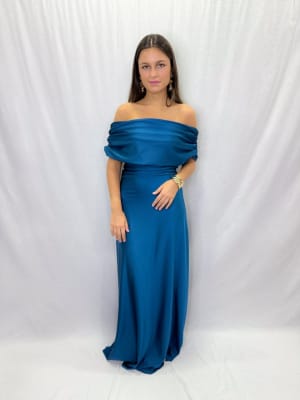 VESTIDO MARTINA AZUL PETROLEO