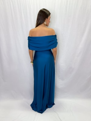 VESTIDO MARTINA AZUL PETROLEO