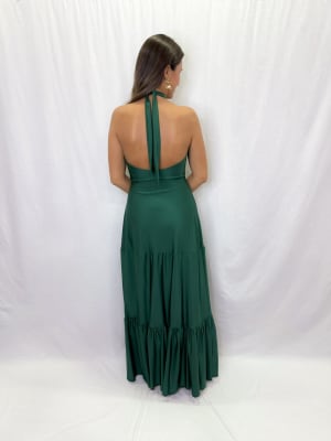 VESTIDO CONSTANZA VERDE BOTELLA