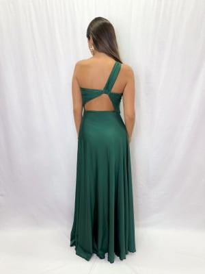 VESTIDO TRINIDAD VERDE BOTELLA