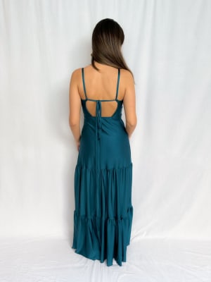VESTIDO ANA VERDE PETROLEO