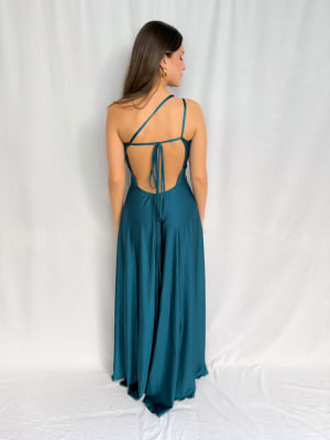 VESTIDO TERE VERDE PETROLEO