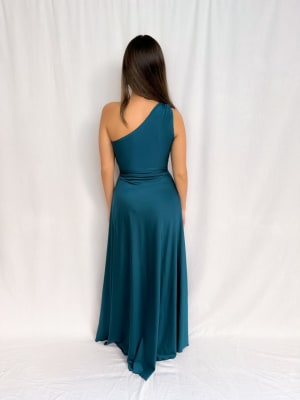 VESTIDO ANGELES VERDE PETROLEO