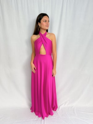 VESTIDO JAVIERA FUCSIA