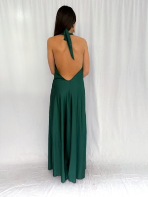 VESTIDO JOSEFINA VERDE BOTELLA