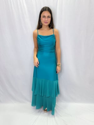 VESTIDO ROSARIO TURQUESA