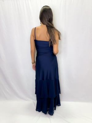 VESTIDO ROSARIO AZUL MARINO