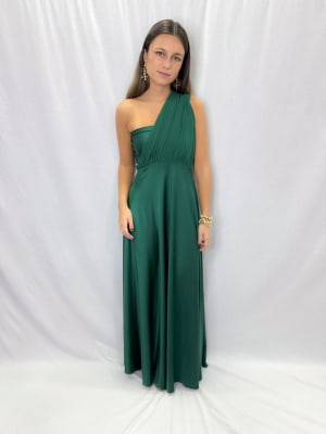 VESTIDO MACARENA VERDE BOTELLA