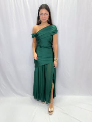 VESTIDO ELENA VERDE BOTELLA