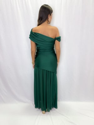 VESTIDO ELENA VERDE BOTELLA