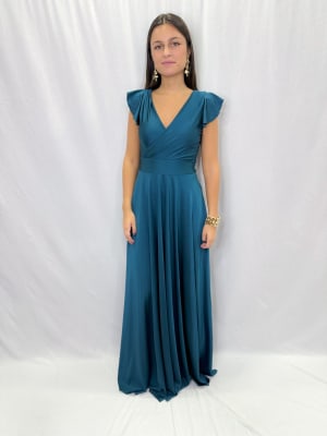 VESTIDO LUCIA VERDE PETROLEO