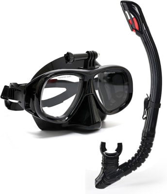 SET MÁSCARA + SNORKEL WAVE SOPORTE GO PRO