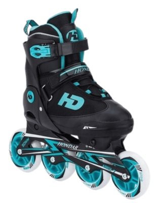 PATÍN HONDAR ABEC 7 AJUSTABLE TALLA 35-38 TURQUESA