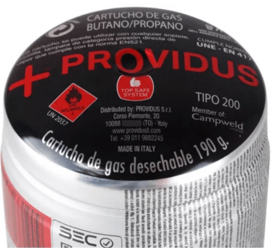 CARTUCHO GAS PROVIDUS 190 GR
