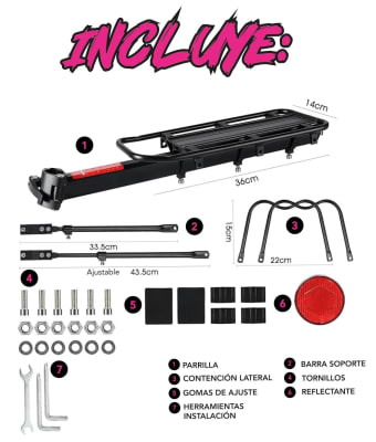 PARRILLA BICICLETA TRIP ARO 26-29