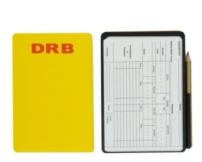 TARJETA DE ÁRBITRO DRB