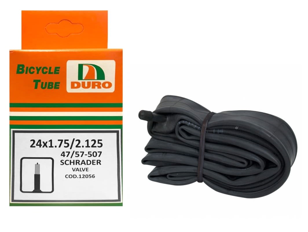 Chambre à Air Duro 24" - 1.75/1.95/2.125, Valve Schrader 48 Mm, Noir