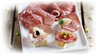 Aperitivo italiano, tris-di-salumi , 100 gr 