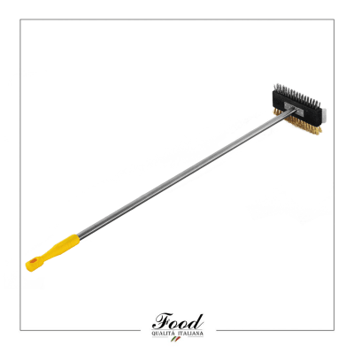 Escobillon inox doble con raspador 110cm Escobillon inox doble con raspador 110cm