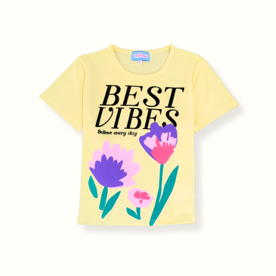 Camiseta Best Vibes Amarillo1